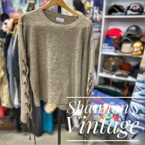 Sage the label sz medium tie sleeve sweater A4